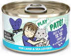 Weruva B.F.F. Play - Best Feline Friend Paté Lovers, Aw Yeah!, Beef & Tuna Tic TOC with Beef & Tuna, 2.8oz Can (Pack of 12)