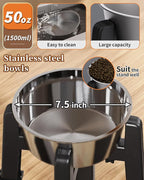 CZPET Elevated Dog Bowl, Raised Dog Bowl Stand with 51oz Stainless Steel Bowl Large Capacity, Height and Size Adjustable & Anti-Slip Stand for Large Dogs