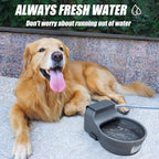 Automatic Water Dispenser for Dogs, Patented 2L Dog Water Bowl Dispenser, Automatic Chicken Waterer Fit 3/4'' GHT Faucet, Water Hose, Copper Connector Outdoor Dog Water Bowl for Livestock Animal