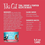 Tiki Cat Aloha Friends, Tuna, Shrimp & Pumpkin, Grain-Free & High Moisture, Wet Cat Food for All Life Stages 5.5 oz. Cans (Pack of 8)