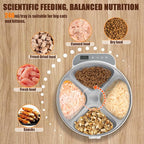 Automatic Cat Feeder Wet Food, 4 Meal Cordless Automatic Pet Feeder, Pet Fresh Food Refrigerated Container with 2 Ice Packs, Wet Foods Auto Feeder with Kitty Puppy Cat Dog Food Bowl