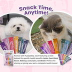 Squeeze Vita Stick Lickable Treats for Dogs & Cats. 7 Variety Support Sticks with Essential multivitamins. Soft and Tasty Paste for All Life Stages