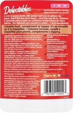 Hartz Delectables Savory Broths Tuna & Salmon Lickable Wet Cat Treats, 12 Count