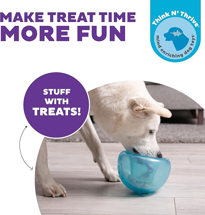 Outward Hound Large Snoop Interactive Treat Dispensing Dog Toy, Puzzle Ball Slow Feeder for Medium to Large Dogs, Mint-Scented for Mental Stimulation & Boredom Relief, BPA-Free, 5-Inch, Blue