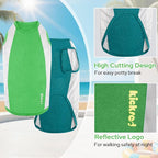 2 Pack Dog Shirts, Breathable Dog Clothes, Summer Sun Protection Pet Sleeveless Vest, Lightweight Stretchy Tank Top T-Shirts for Large Medium Dogs-Green White+Blue White (L)