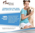 PetSilver Wound & Skin Spray - Dog Wound Spray, Hot Spot, Allergy Relief for Dogs, Itch Spray for Cats - Natural Skin Soother - Chelated Silver, Superior to Colloidal Silver - Made in USA - 4 fl oz