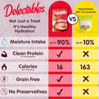 Hartz Delectables Lickable Treat Bisque Wet Cat Treat with Real Tuna & Salmon, Food Topper, Hydrating, Grain-Free, No Fillers, No by-Products, No Added Preservatives, 1.4oz Pouch, 12ct