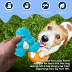 Yeti Puff and Play Dog Toy, Dog Chew Holder, Fun Stimulating Chew Toy for Teething, Behavior Training for Light to Moderate Chewers (Blue - Yeti)