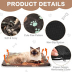2 Pack Self Warming Cat Bed Pet Self Heating Pad Cat Warming Bed Mat Thermal Cat Mat Washable Reflects Body Heat Removable Cover for Indoor Outdoor Feral Pet(Dog Paw,16 x 20 Inch)