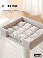 Maine Coon Cat Tree for Indoor Cats Large Adult,Modern Cat Tower for Extra Large Cats 20 lbs+,Heavy Duty Cat Tree with Sisal Scrathing Post,Hammock,Perch,Condo,Bed