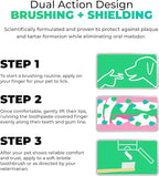 Tartar Shield Pro Care – Natural Enzymatic Pet Toothpaste Kit – Protects Against Plaque & Tartar - Freshens Breath & Removes Stains – Cleans Teeth and Gums – for Dogs & Cats - Coconut Flavor, 3 Oz.