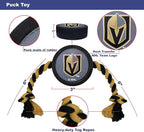 Pets First NHL LAS Vegas Golden Knights Puck Toy for Dogs & Cats. Play Hockey with Your Pet with This Licensed Dog Tough Toy Reward!