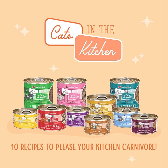 Weruva Cats in The Kitchen, Lamb Burger-ini Wet Cat Food, 10oz Can (Pack of 12)