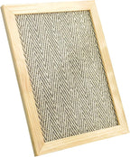 Wood Sisal Cat Scratching Pad,Cat Scratching Post,Cat Wall Scratcher,Sisal Cat Scratcher for Indoor Cats Adults,Cat Scratching Bed,Large Frame Scratching Vertical Horizontal