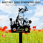 Custom Cat Memorial Grave Marker Stake Personalized Cat Memorial Garden Stake Pet Loss Sympathy Gift Outdoor Memorial Engraved Sign Cat Headstones Metal Sign Pet Plaque Yard Stake