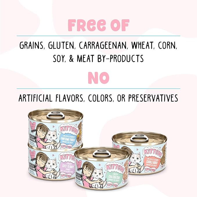 Weruva B.F.F. Kitten The Kitten Me Softly Variety Pack, 2.8oz Can, Pack of 12