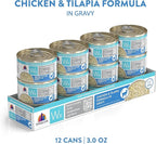 Weruva Wx Phos Focused, Chicken & Tilapia Formula in Gravy, 3oz Can (Pack of 12)