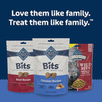 Blue Buffalo Bits Soft Dog Treats for Training, Made With Natural Ingredients & Enhanced with DHA, Chicken & Beef 19-oz Variety Pack, 2 ct