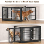 48 Inch Heavy Duty Dog Crate Furniture for Large and Medium Dogs, Decorative Pet House End Table, Wooden Cage Kennel Furniture Indoor, Grey