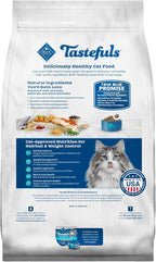 Blue Buffalo Tastefuls Weight & Hairball Control Natural Dry Food for Adult Cats, 3-lb. Bag