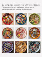 Ceramic Maze Dog Slow Feeder with Non-Slip Silicone Rim – Heavy-Duty Stoneware Bowl with Puzzle Pattern for Bloating & Obesity Prevention (Apricot-S)