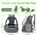 Cat Backpack Carrier with Bubble Window, Breathable & Foldable Pet Travel Carrier for Small Dogs and Cats, Airline-Approved for Hiking & Outdoor Use