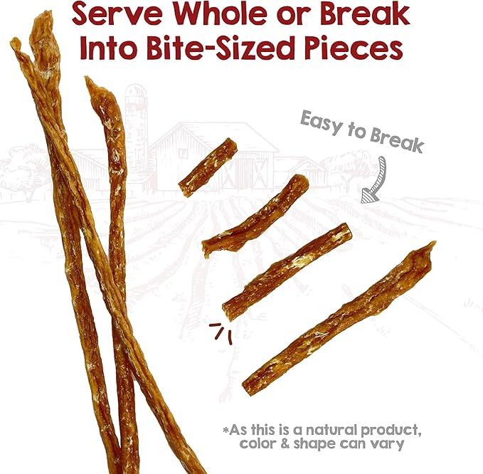Riley's Slims Chicken Sticks for Dogs - Natural USA Sourced Dehydrated Chicken Jerky Treats, Made in The USA - 2 Pack