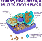 Outward Hound by Nina Ottosson Lick N’ Flip 3-in-1 Interactive Dog Puzzle Toy, Lick Mat & Slow Feeder – Calming Enrichment Feeder for Small & Medium Dogs, Holds 1 Cup of Wet of Dry Food