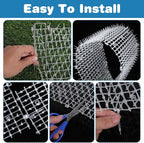13Ft x 12 Inch Scat Mats for Cats with 12 Ground Stakes 12 Zip Ties, Cat Repellent Mats Training Plastic Cat Scat Mat with Spikes, Cats Digging Stopper Prickle Strip for Indoor Outdoor Sofa Furniture