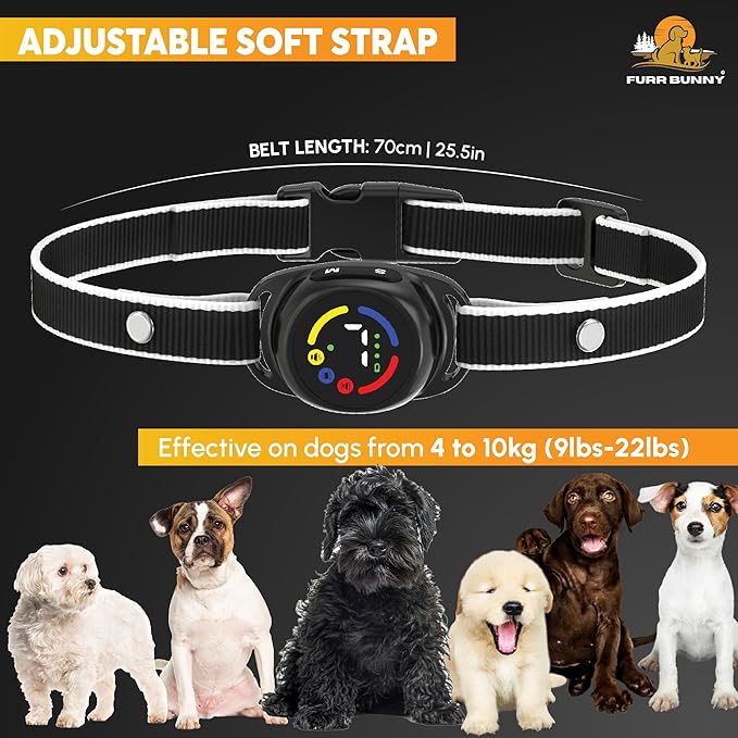 2025 Upgraded Intelligent Dog Bark Collar for Small and Medium Dogs - Beep, Vibration and 7 Sensitivity Levels Adjustment - No Shock Collar, Humane Training