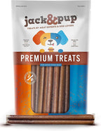 Jack&Pup 6-inch Bully Sticks for Aggressive Chewers (5 Pack) Dog Chews Long Lasting, Bully Sticks for Medium Dogs