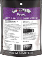 Northwest Naturals Raw Rewards Freeze-Dried Pork Heart Treats for Dogs and Cats - Bite-Sized Pieces - Healthy, 1 Ingredient, Human Grade Ingredients, All Natural, Proudly Made in USA, 3 Oz (Pack of 3)