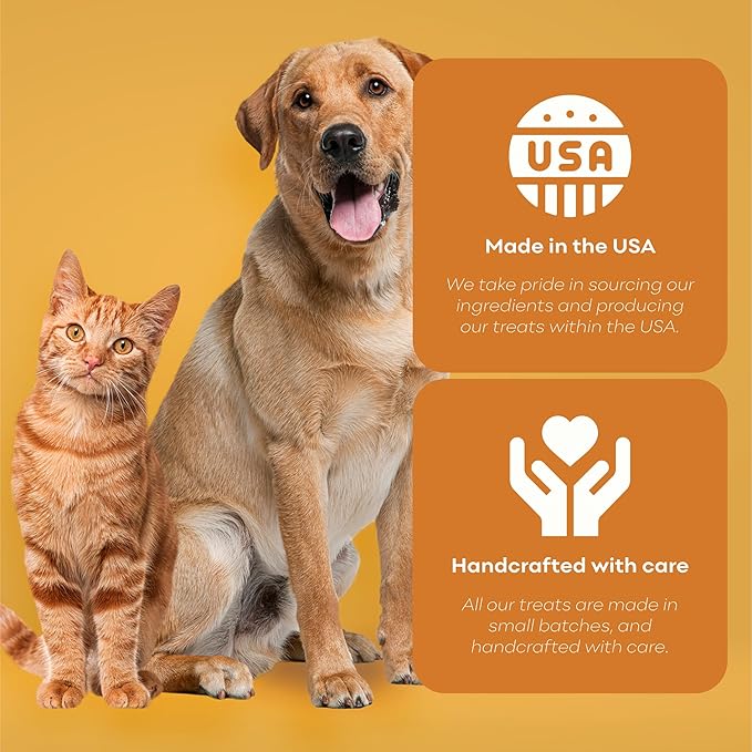 Skona PetFood Chicken Breast Jerky Dog Treats & Cat Jerky Treats, High Protein, Single-Ingredient Training Snacks, Grain-Free, USA Made, Rich in Taurine, Supports Digestion & Dental Health, 4oz