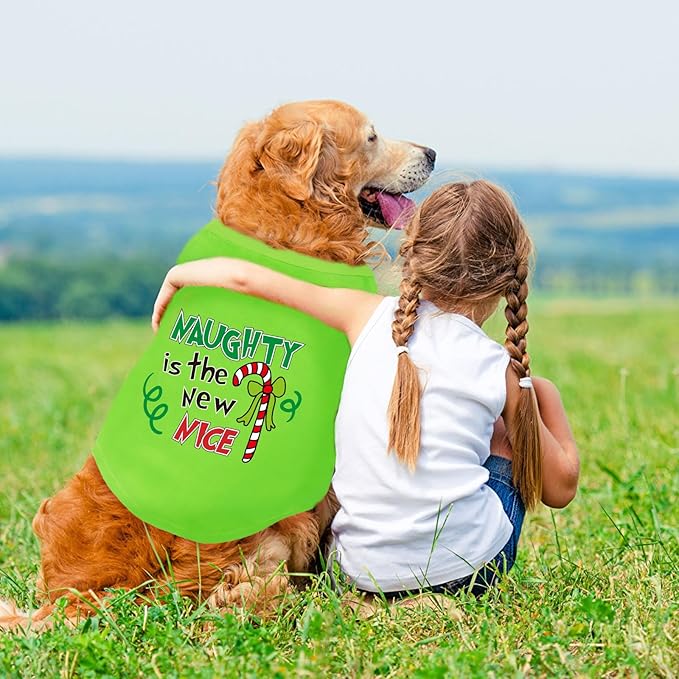 Green Halloween Dog Costume,Christmas Dog Shirt for Pets,Cats Dogs Christmas Pajamas Clothes Outfit for Small Medium Large Pet (X-Large)