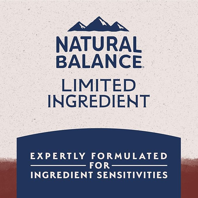 Natural Balance Limited Ingredient Adult Dry Dog Food with Healthy Grains, Beef & Brown Rice Recipe, 4 Pound (Pack of 1)