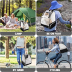 Cat Backpack Carrier,Pet Carrier Airline Approved for Small Dog Cat Puppy Kitten Bunny,Ventilated Mesh Design Animal Backpack for Hiking Camping Travel Bag (Black)