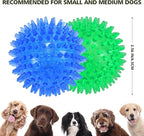 Petizer 3 Pack 2.5" Squeaky Toy Balls, Floating Pool Balls, Spiky Water Toys, Durable Interactive Fetch Toys for Puppy, Chew Toys for Teething (Small Dog)