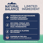 Natural Balance Limited Ingredient Adult Grain-Free Dry Dog Food, Chicken & Sweet Potato Recipe, 4 Pound (Pack of 1)