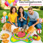 PETCARE Snuffle Mat for Dogs Interactive Enrichment Puzzle Toys for Small Medium Breed Dogs Cats Rabbits Cognitive Puppy Sniff Foraging Mats Mental Stimulation Treat Game Slow Feeder Mats, 19*19 inch