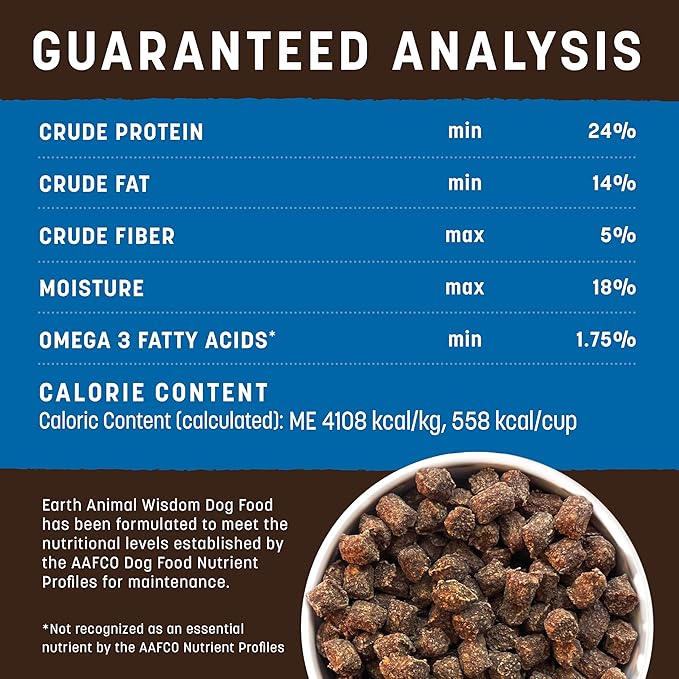 Earth Animal Wisdom Air-Dried from The Air Recipe Premium Natural Dog Food, 2 lb. Bag