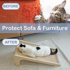 Cat Scratcher, L-Shape Cat Scratching Pad, 27 Inch Sisal Scratching Ramp, Protecting Furniture Scratch Pads for Indoor Cats, Catnip, Large