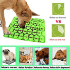 Large Silicone Snuffle Mat for Small Medium Large Dogs Slow Down Eating,Slow Feeder Lick Mat for Dry Wet Food for Pet Encourages Natural Foraging Skill,Relieving Stress (Green)