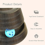 Magic Organ Multiform Scratching Board with Catnip, Foldable Magnetic Assembly Cat Scratch Pad for Outdoor Entertainment, Portable Accordion Cat Scratcher Cardboard with Bell Ball Toy for Indoor Cats