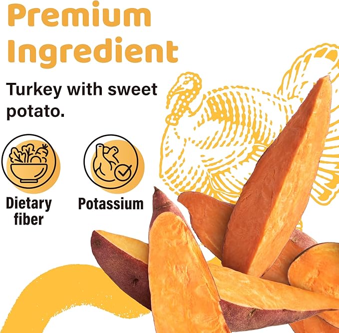 iPaw Turkey Dog Treats, All Natural Human Grade Dog Treat, Suitable for Training chew, US Sourced Raw Material, Hypoallergenic, Rawhide Alternative,Braided Stick (Sweet Potato)