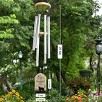 Personalized Pet Loss Wind Chime, Cat Bereavement Gift, In Memory of Cat, Silver Rustproof Wind Chime, 25.6 Inches