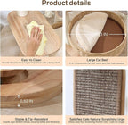 Wooden Cat Tree for Large Cat, 49.6-Inch Tall Cat Tower with Scratching Post for Indoor Cats, Multi-Level Cat Condo with Hand-Woven Cat Bed and Scratching Board Easy to Clean