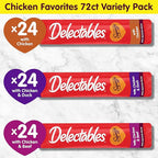 Delectables Squeeze Up Non-Seafood Variety Pack, Creamy Squeezable Puree, Lickable Wet Cat Treats, Grain Free, No Added Fillers, No By-Products, No Added Preservatives, 0.5 Ounces Tube, 72 Tubes Total