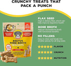 Brutus Bone Broth Biscuits (Chicken) - Healthy Dog Treats - Natural Biscuits with Dog Bone Broth and Real Chicken Meat - 18 Grams of Protein - 8 OZ (Pack of 6)