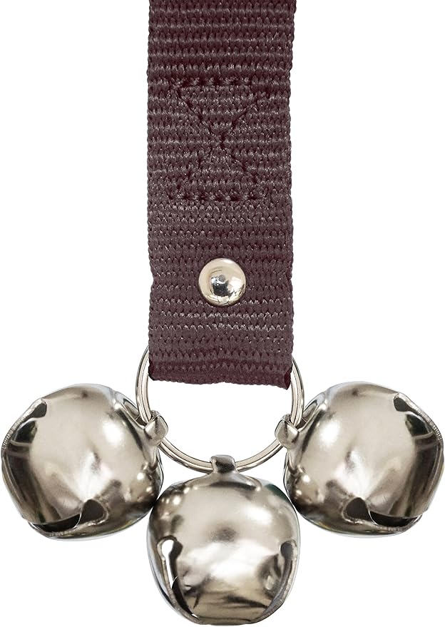 Caldwell's Pet Supply Co. Dog Potty Bells, Dog Door Bell, Bells To Go Outside, Potty Training Bell, Dogs Doorbell, Dogs Potty Doorbell, Ring To Go Pee, All Breed Puppy Training Tool - Brown (Set of 2)