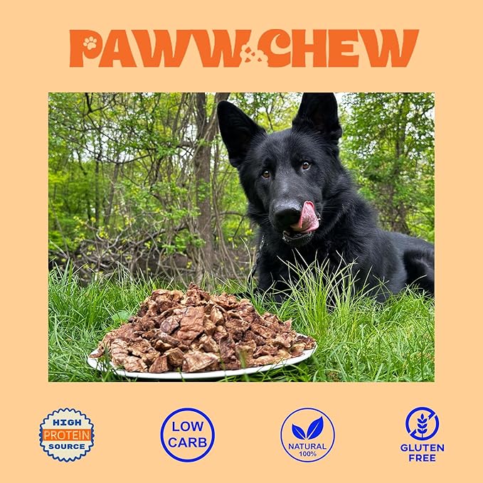 Beef Lung Dog Treats, 100% Natural, Single Ingredient, (1 Pound) Made in The USA, Dried & Dehydrated, High Protein, High Value Dog Training Treats, Grain Free, Low-Odor Free for All Breeds
